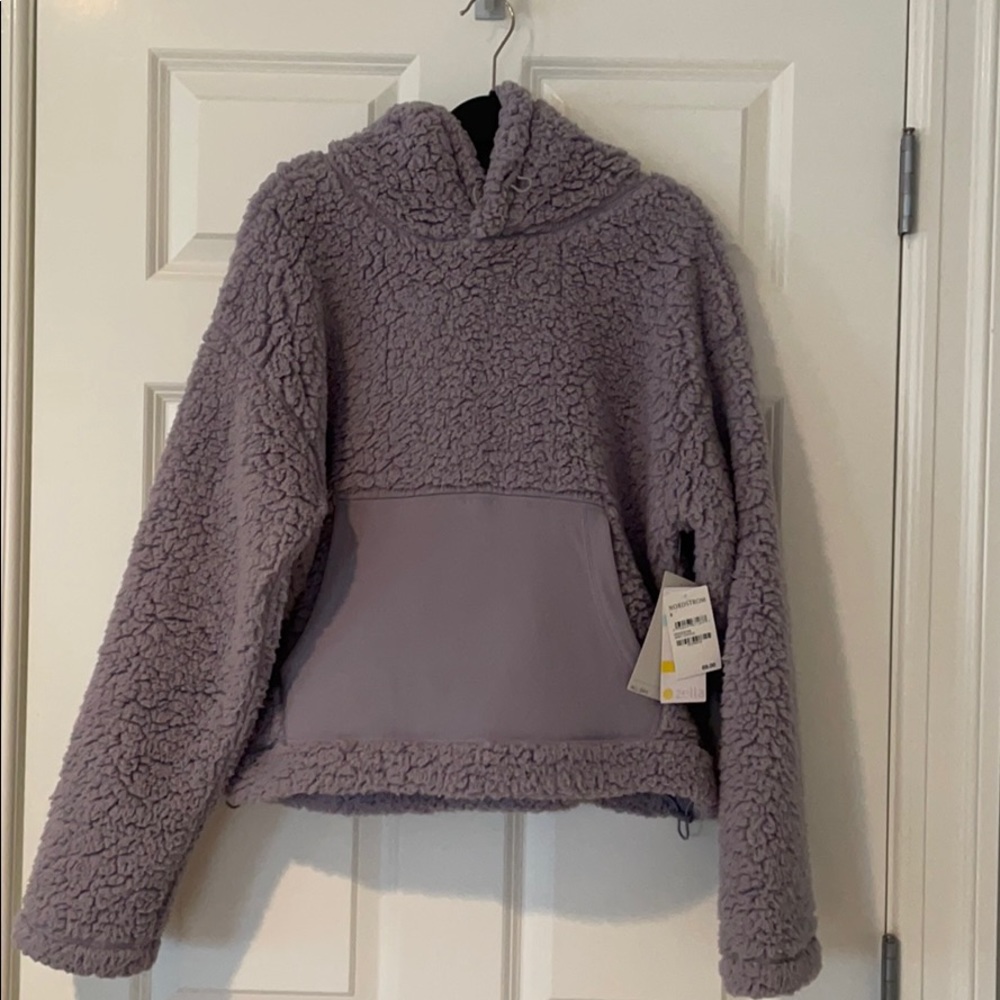 Zella. All day. Fluffy pullover with hood. NWT